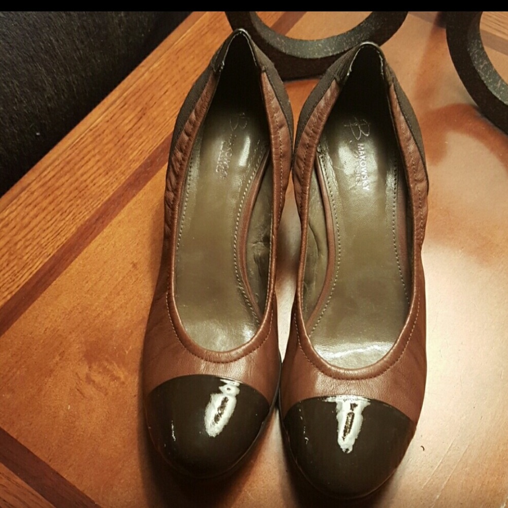 B. Makowsky Brown and Black Heels